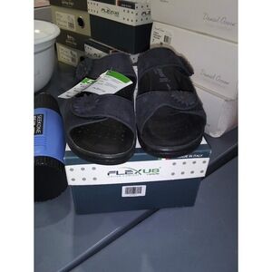 Flexus by Spring Step Faithful Slide Sandals - Black - 6 M - Flexus by Spring